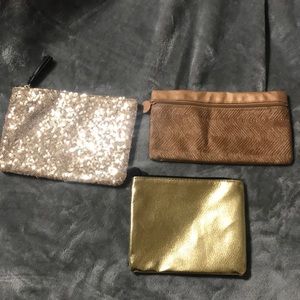 Woman’s small makeup or clutch bags